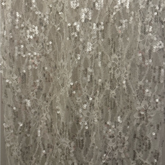 DEVYN SEQUIN MIDI SKIRT WHITE - Picture 8 of 8